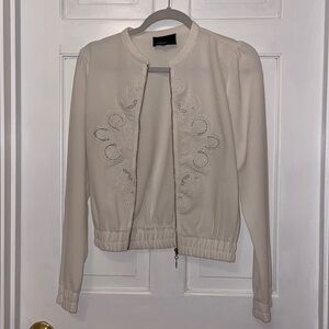 Broderie Lace Bomber